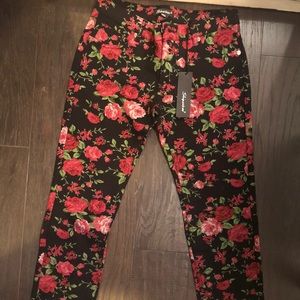 Brand new floral pattern jeans
